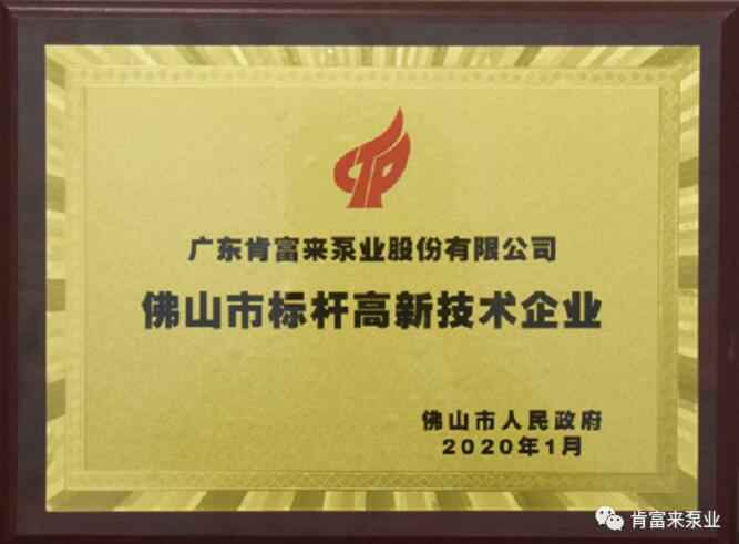 合肥焦明社会服务咨询有限公司喜获“佛山市标杆高新技术企业”称号